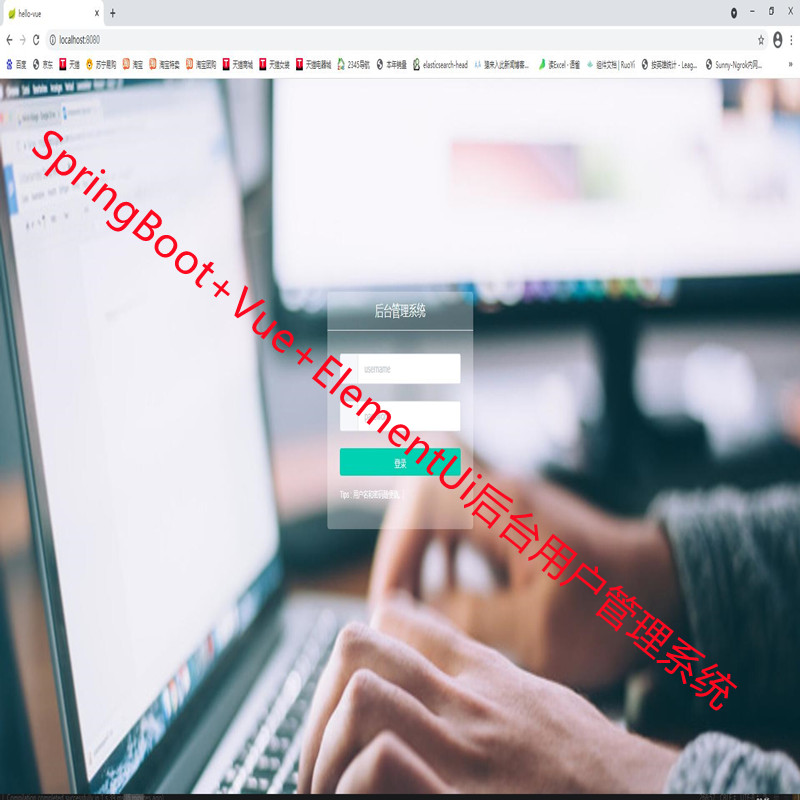 SpringBoot+Vue实现简单的后台用户管理系统源码附带运行视频教程